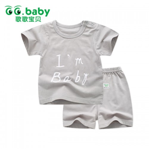 2pcs Baby Boy Outfit Set Summer 2017 Cute Newborn Baby Sets Infant Girl Clothing Suits Short Sleeve Cotton Toddler Baby girl Set